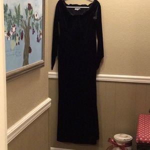 Black Velour Costume Dress Large New With Tags